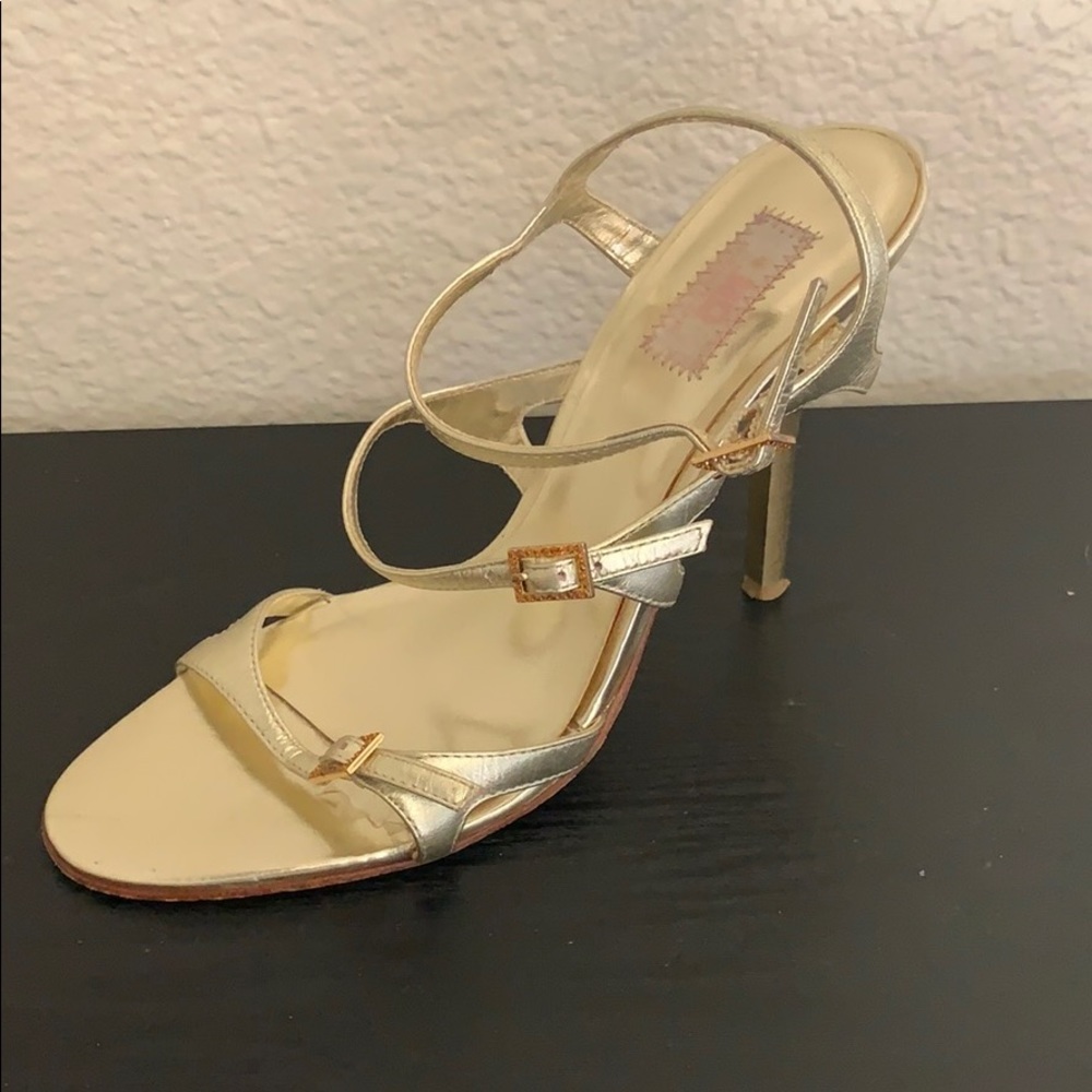 JLo Gold Strappy Heels